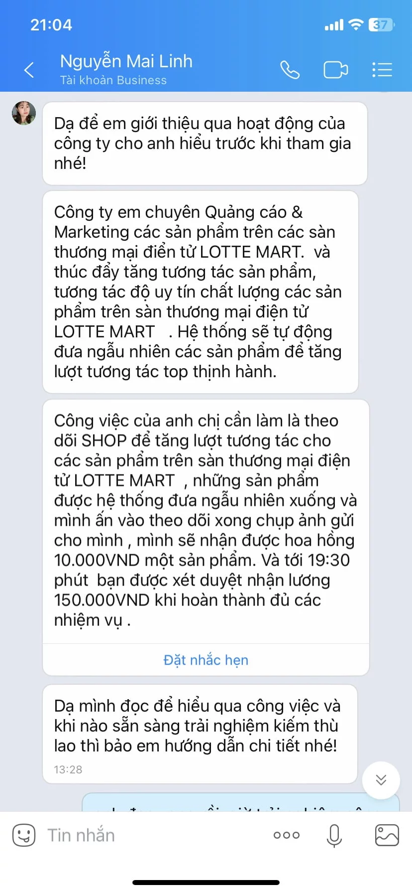 Kiếm tiền từ nhiệm vụ Lotte Mart và Tiki