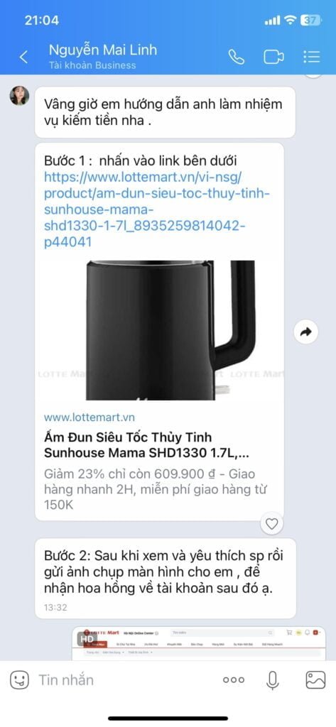 Lotte - Kiếm tiền qua mạng