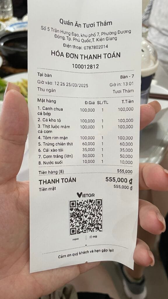 Hoá đơn Tươi Thắm