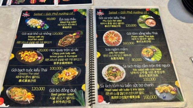 Menu Phố Nướng