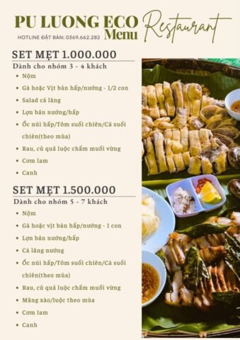 Menu Pu Luong Eco Garden