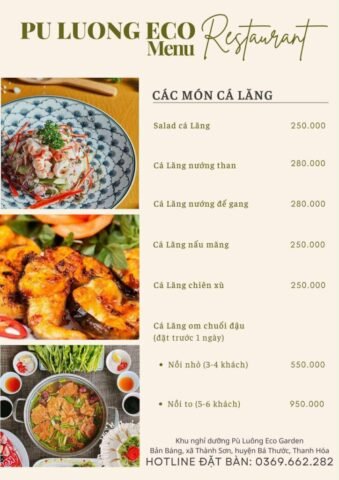 Menu Pu Luong Eco Garden