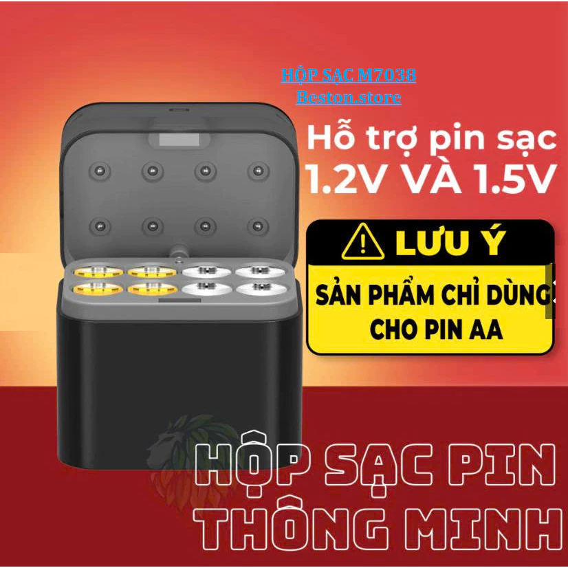 Bộ sạc pin 1.2V và 1.5V Beston