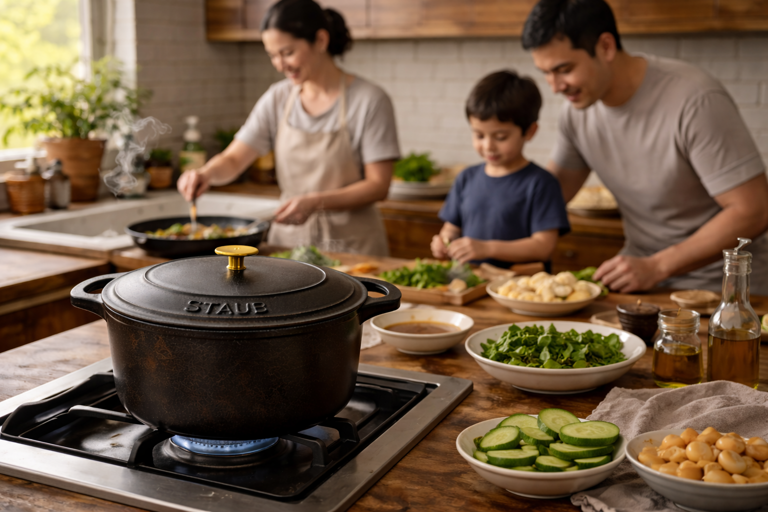 Gia đình Việt sử dụng nồi gang Staub lâu dài trong căn bếp