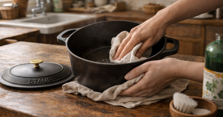 Checklist bảo quản nồi gang Staub để dùng bền 10–20 năm