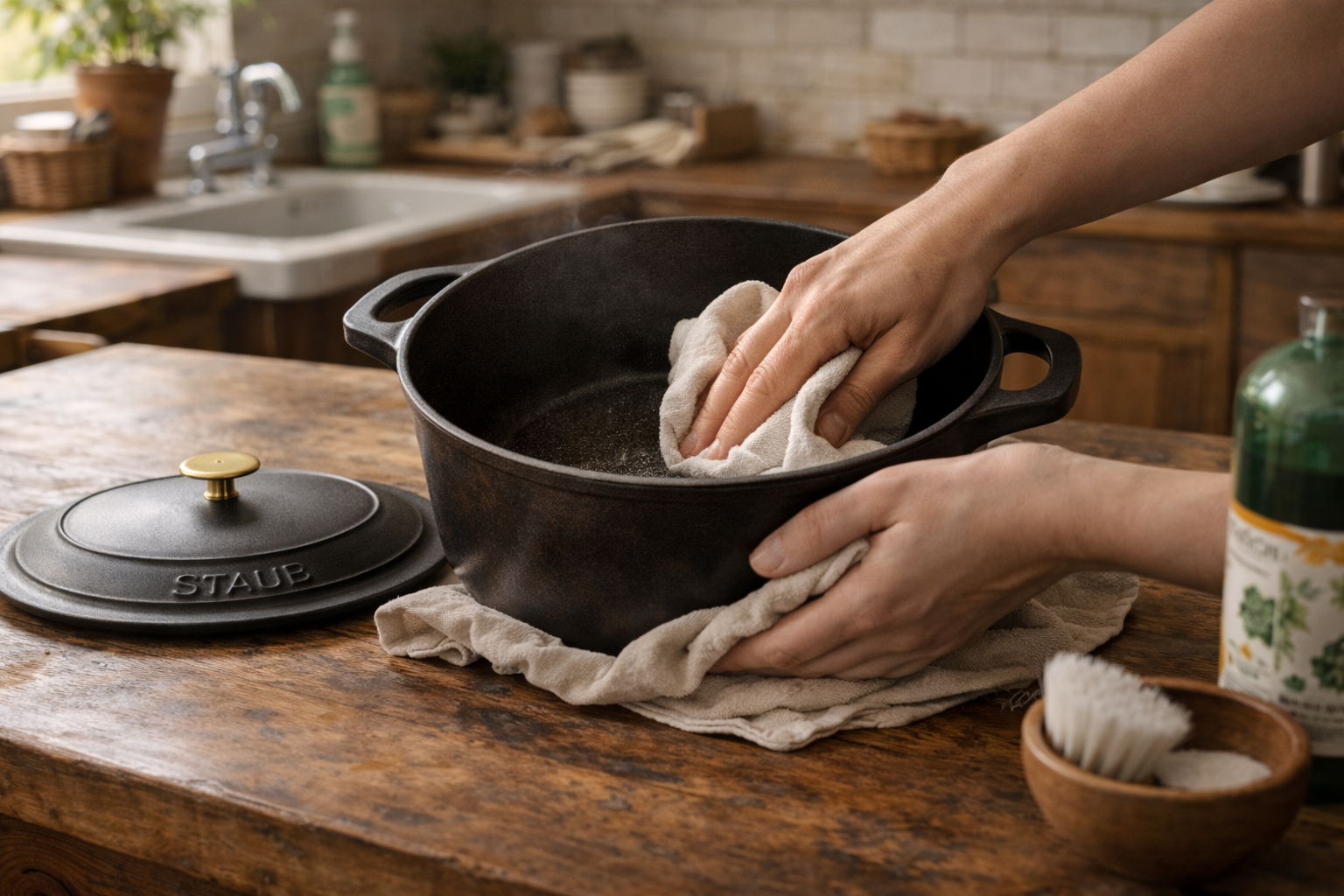 Bảo quản nồi gang Staub đúng cách để sử dụng bền lâu