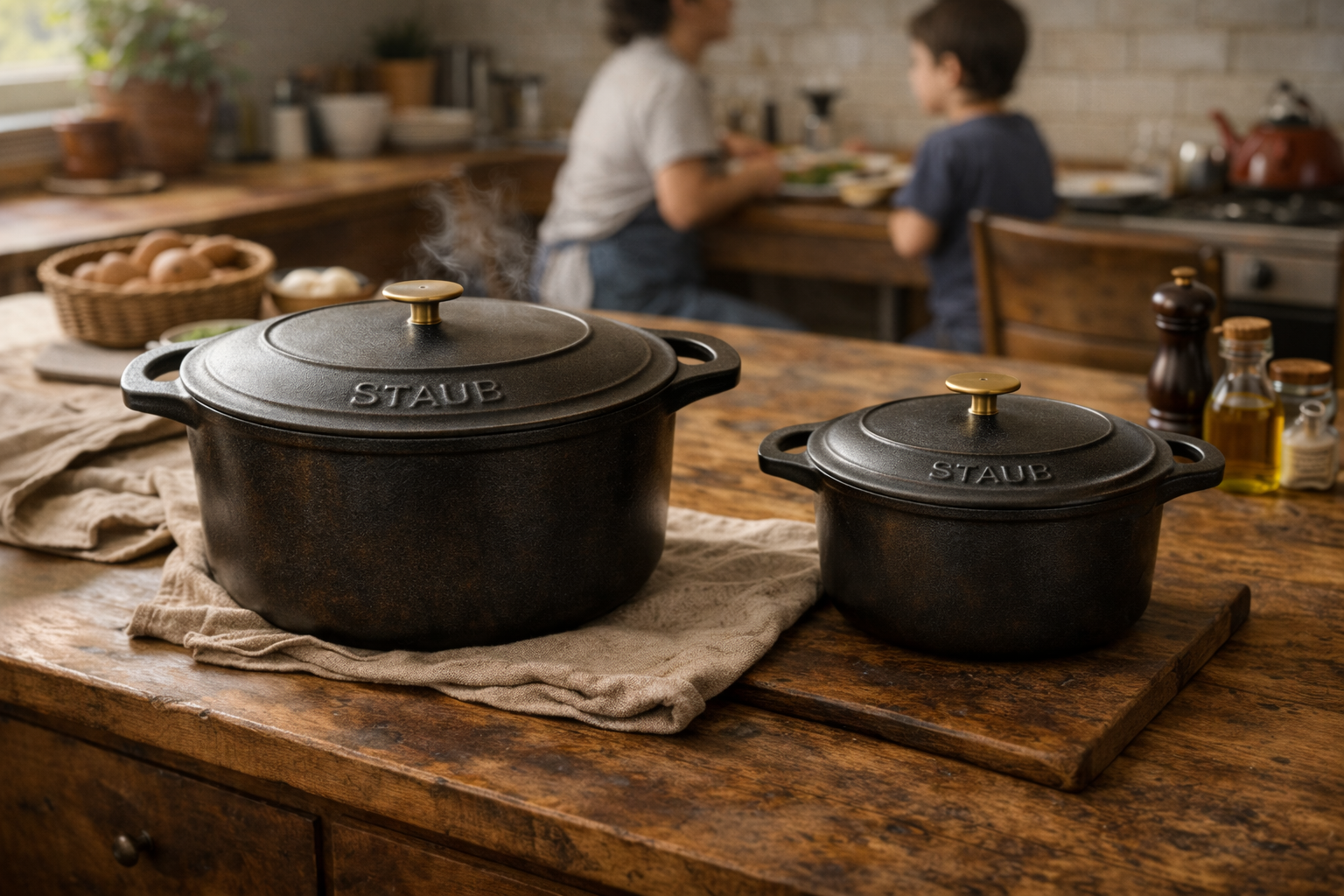 Nồi gang Staub kích thước phù hợp cho gia đình 2 đến 4 người