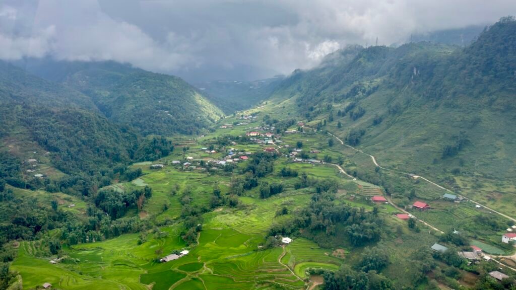 View từ trên cáp treo Fansipan